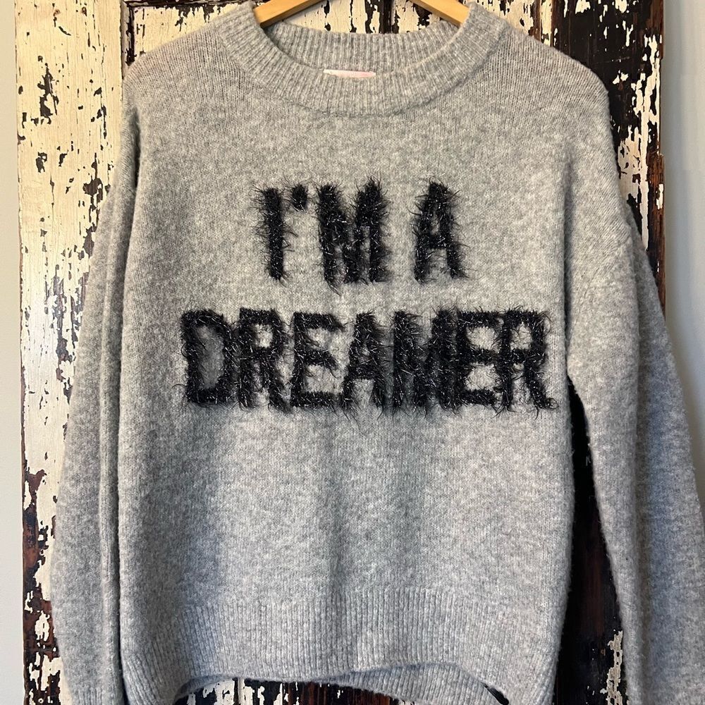 I’m A Dreamer women’s size small fuzzy soft  H & M sweater.